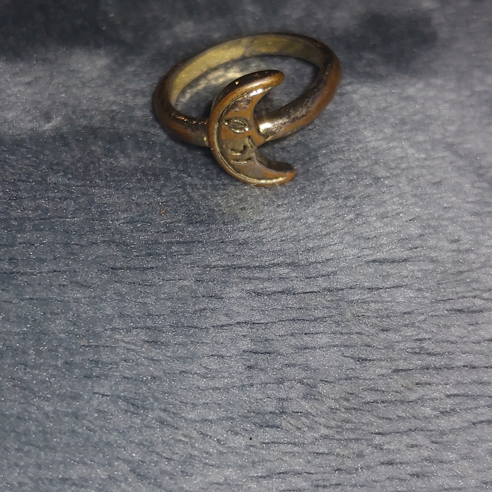 Gold Crescent Moon Ring